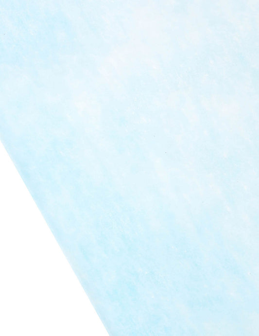 Gros plan sur la texture du chemin de table bleu clair pour fête