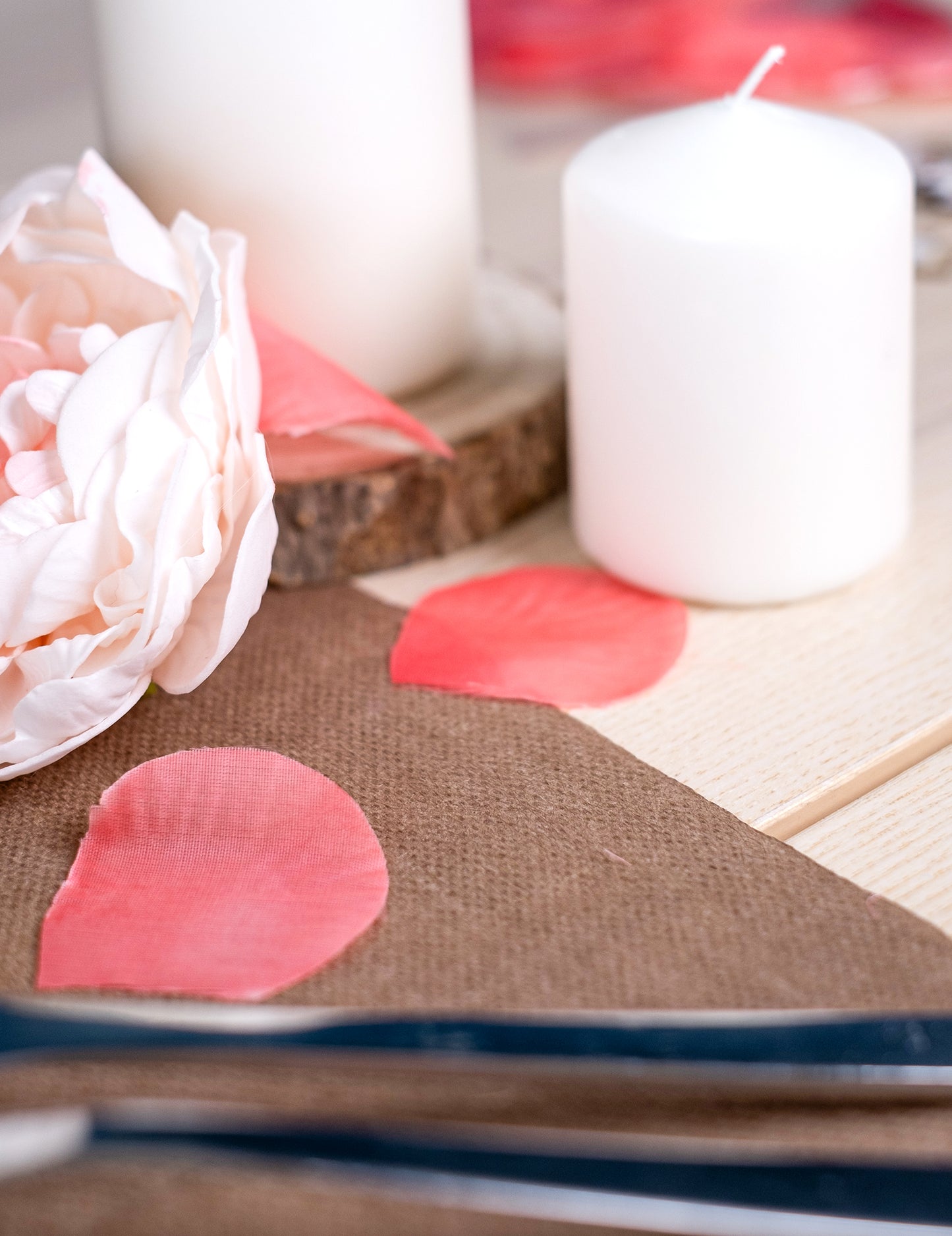 Netkani stolnjak s efektom prirodnog pamuka, 28 cm x 5 m bjelokost krem boje