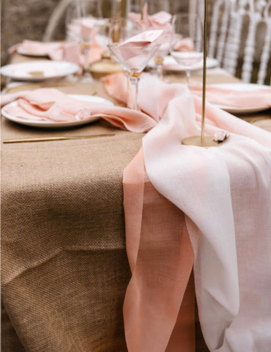 Mise en situation du chemin de table décoration mariage