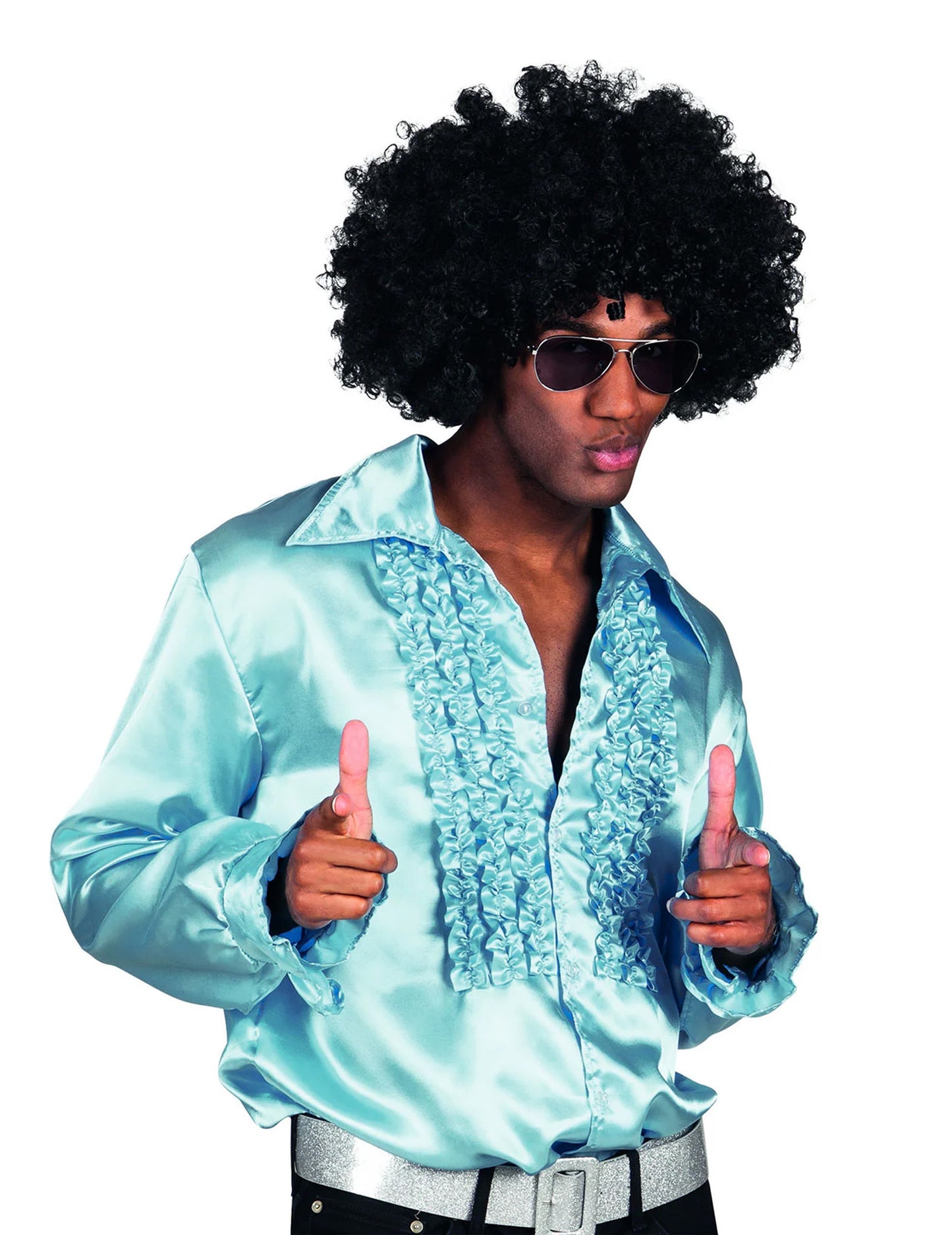 Svijetloplava disko majica čovjek