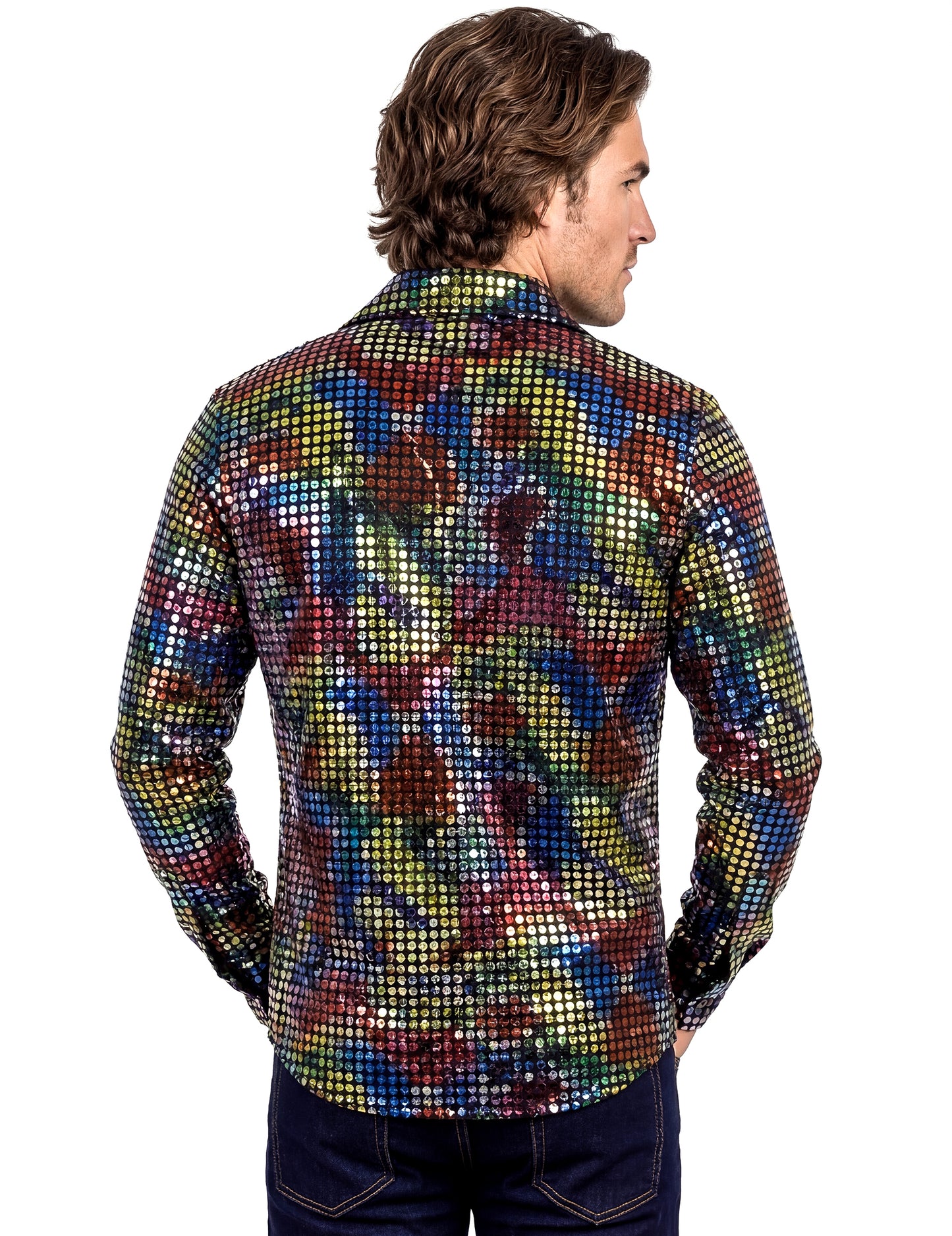 Vrhunska višebojna disco muška košulja