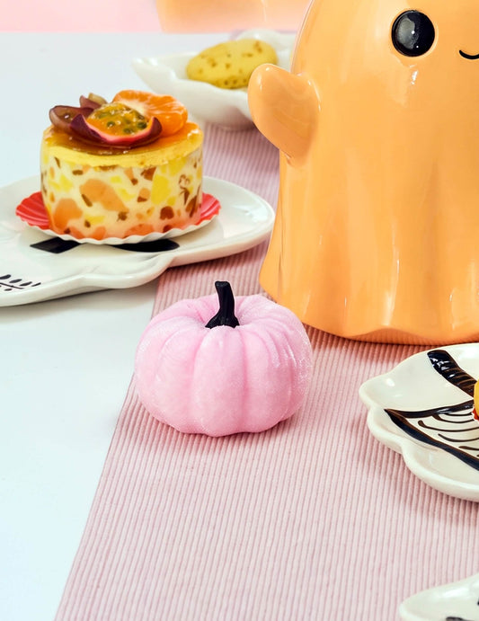Dekorativna bundeva Summerween s baršunastim efektom, pastelno ružičasta 7 x H 4 do 7 cm