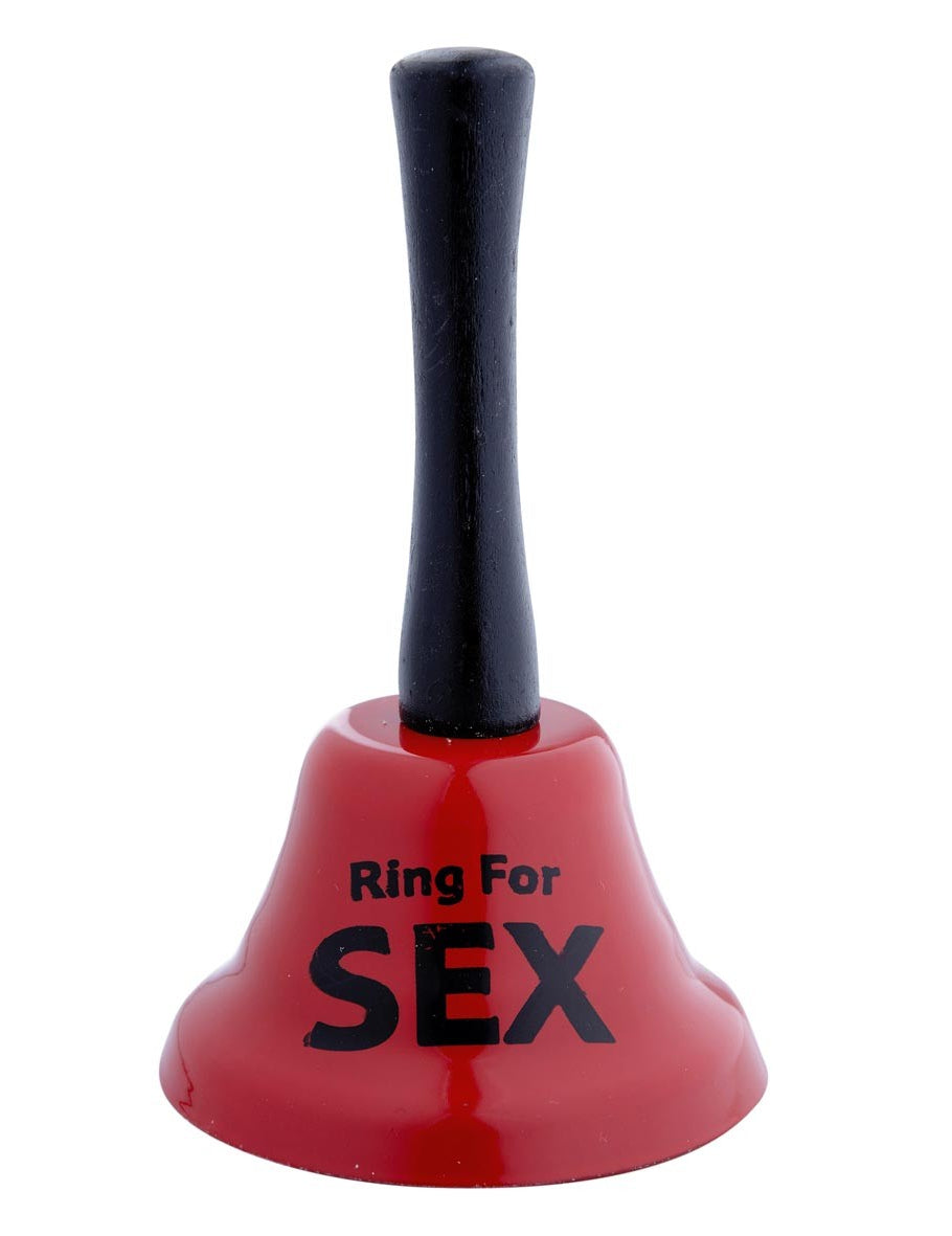 Zabavna crvena zvončica za odrasle s natpisom Ring For Sex