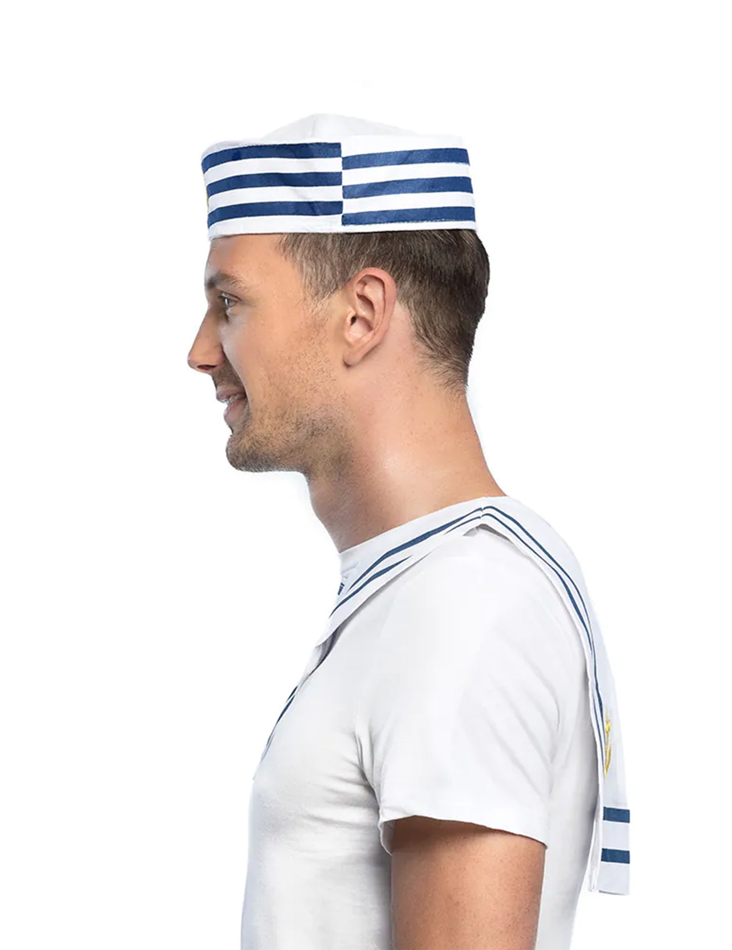 Pogled sa strane na mornarski ovratnik za odrasle