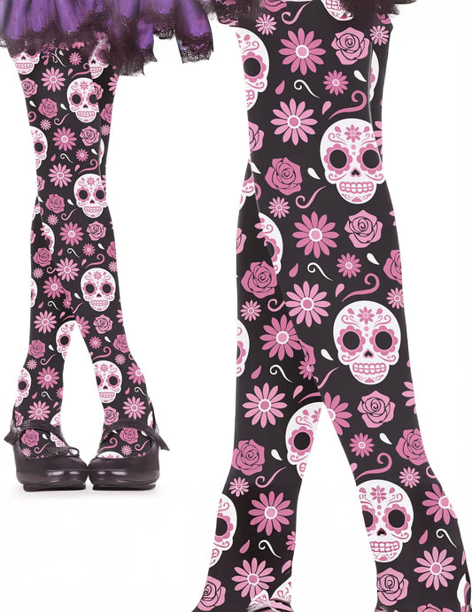 Gros plan sur les motifs des collants Catrinas pour enfant