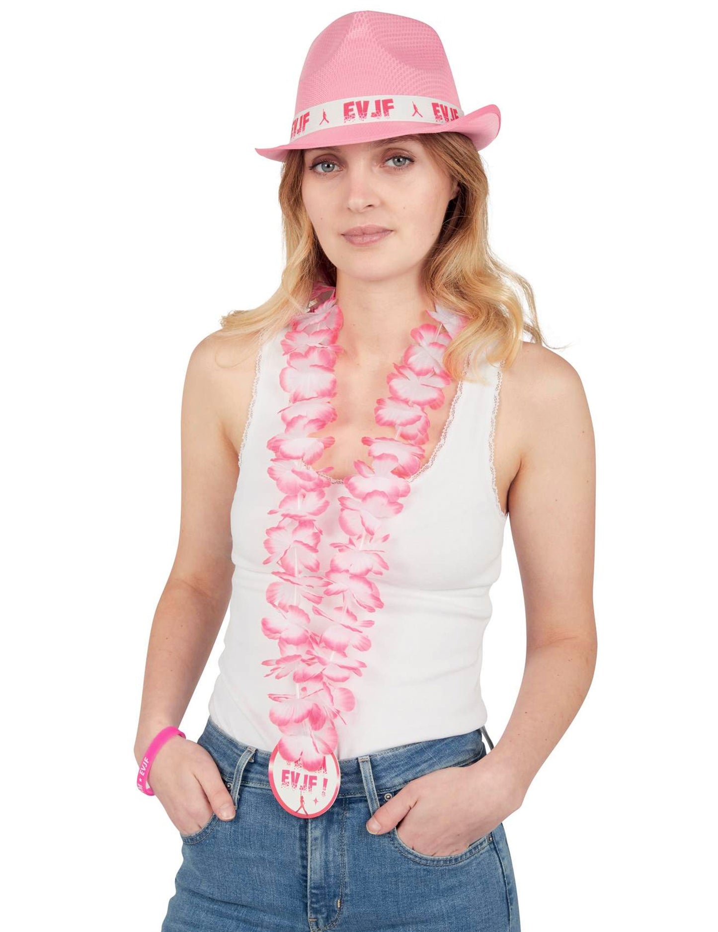 Evjf ružičasta ogrlica cvijeća