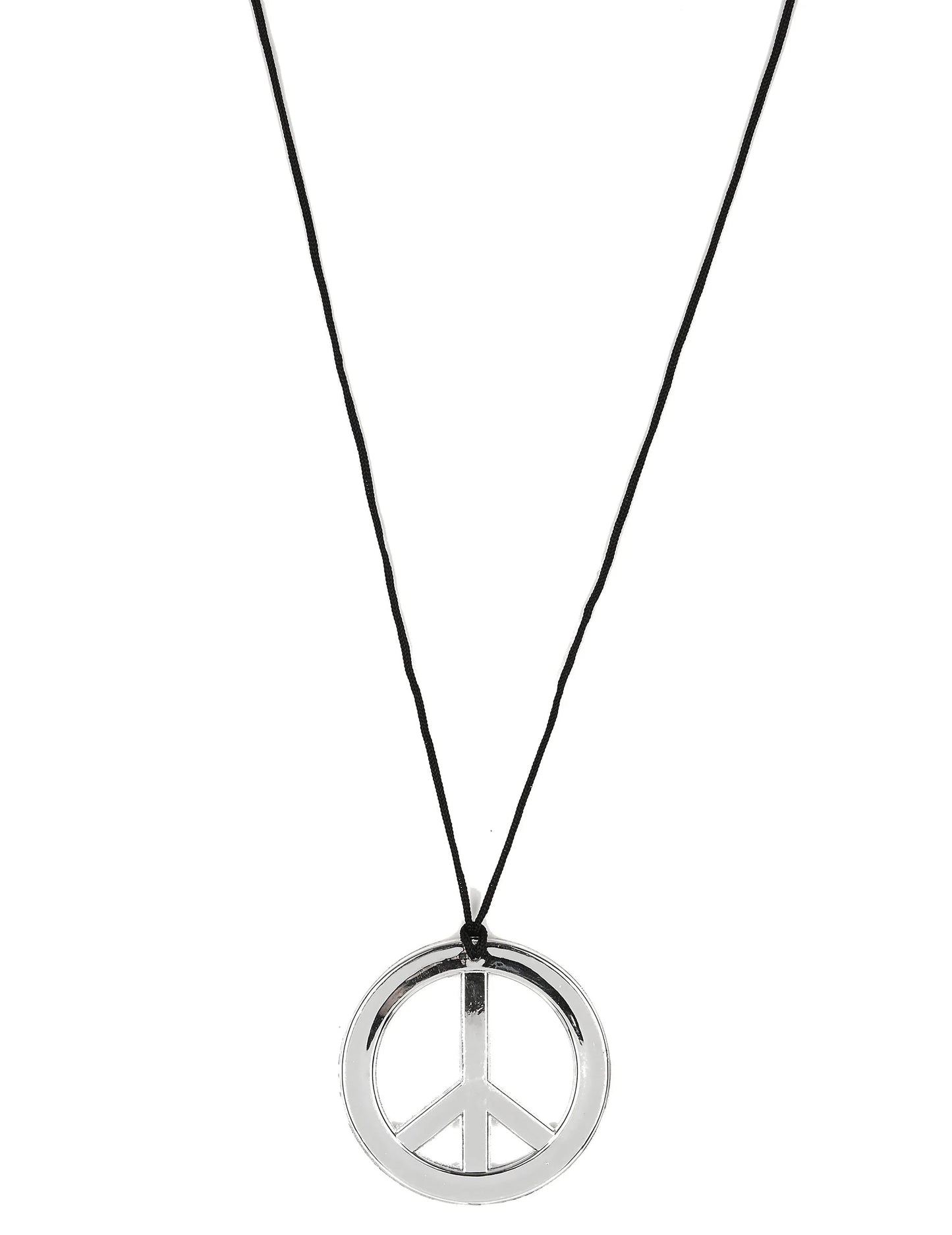 Vue d'ensemble du collier hippie en plastique pour adulte