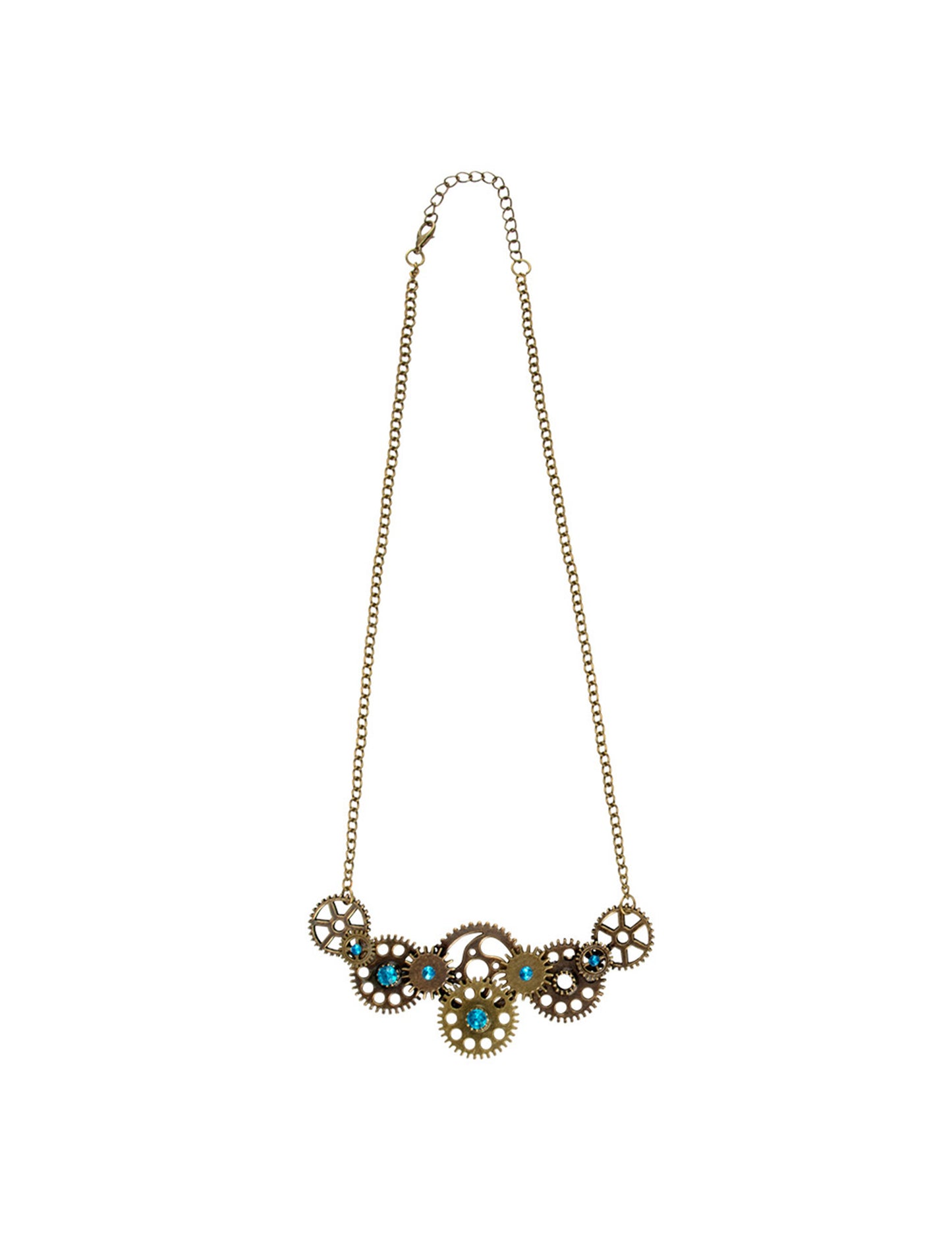 Plavkasto cogs ogrlica za odrasle steampunk