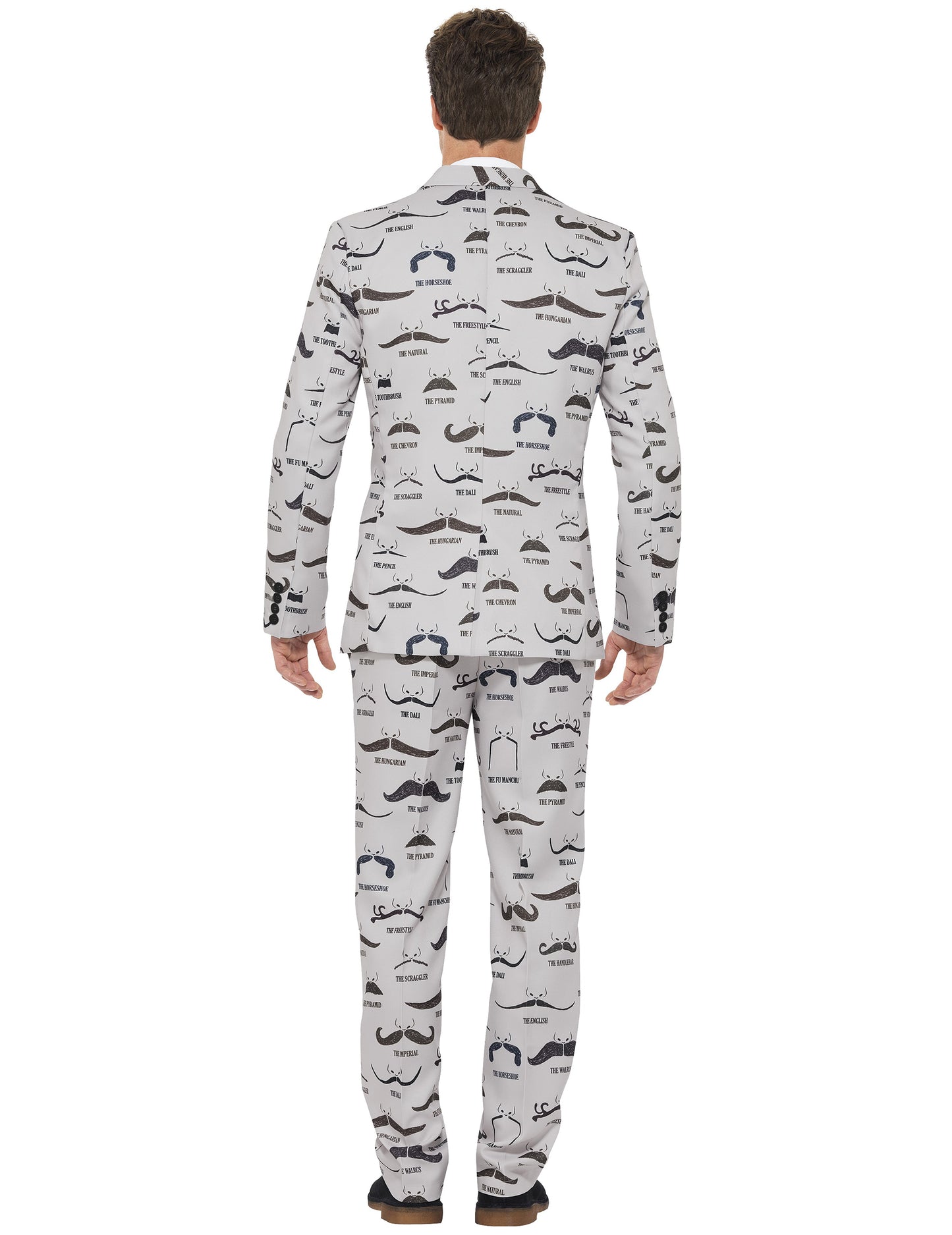 Vue de dos du costume Mr. Moustache pour homme