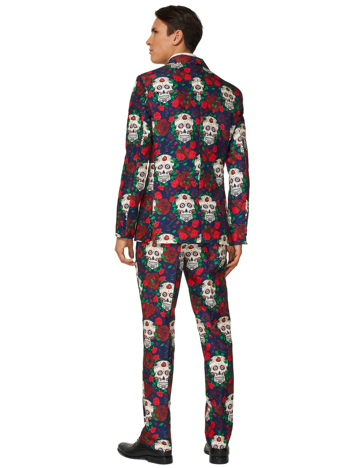 Stražnji pogled na kostim Mr. Skull Day of the dead