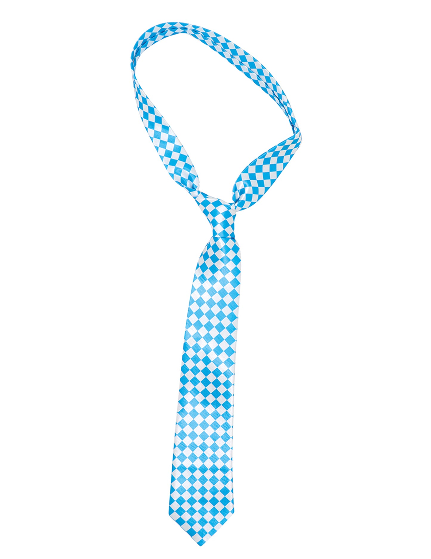 Bavarska kravata s plavim i bijelim čekovima