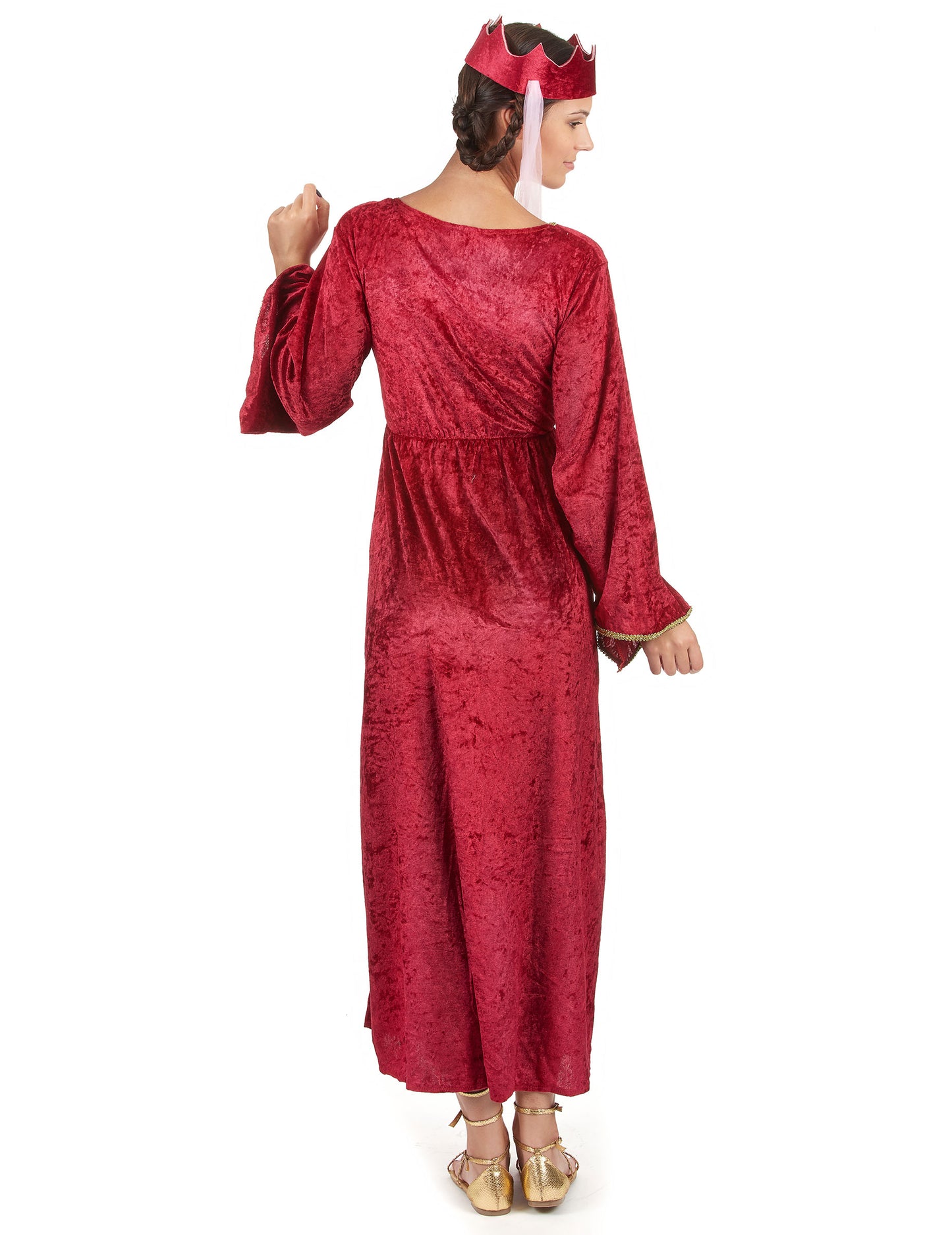 Crvena prerušana srednjovjekovna kraljica žena