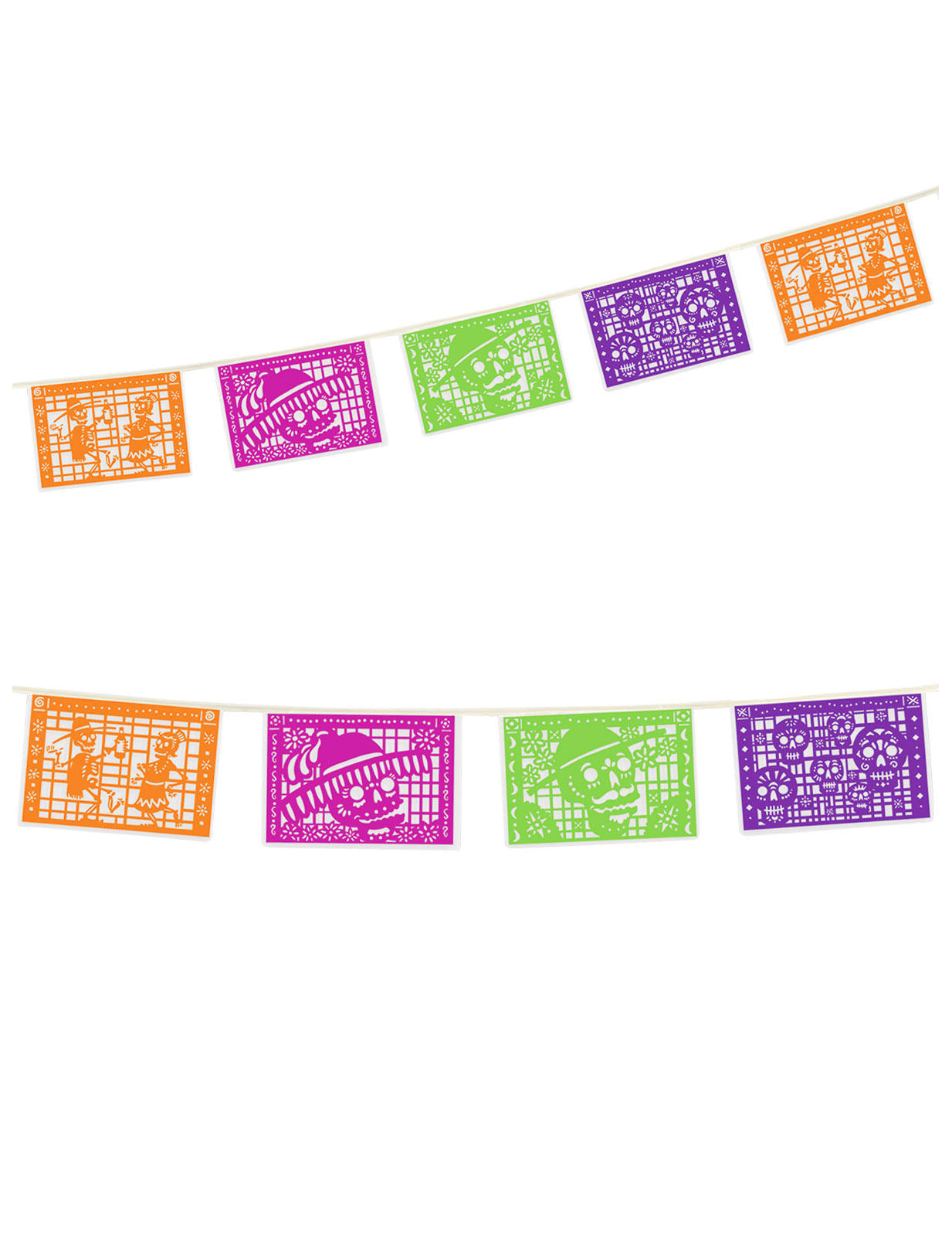 Guirlande Papel picado Dia de los muertos multicolore en plastique