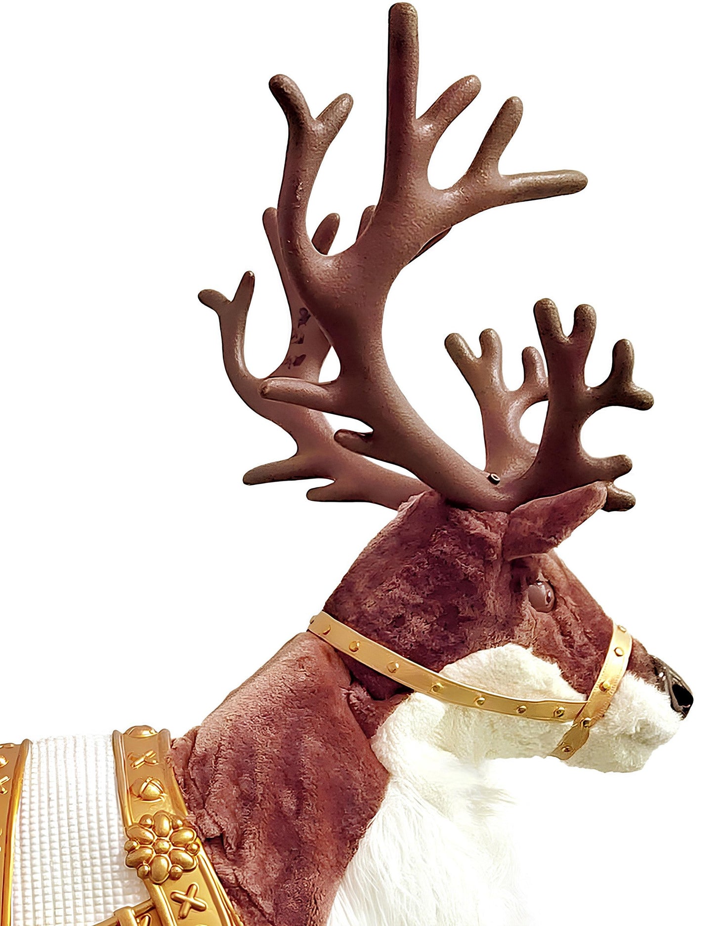 Animirani božićni ukras sa sobovima sa zvukom i pokretom 143 cm