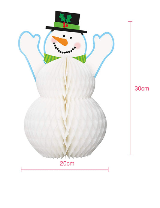 Dimensions de la décoration Bonhomme de neige