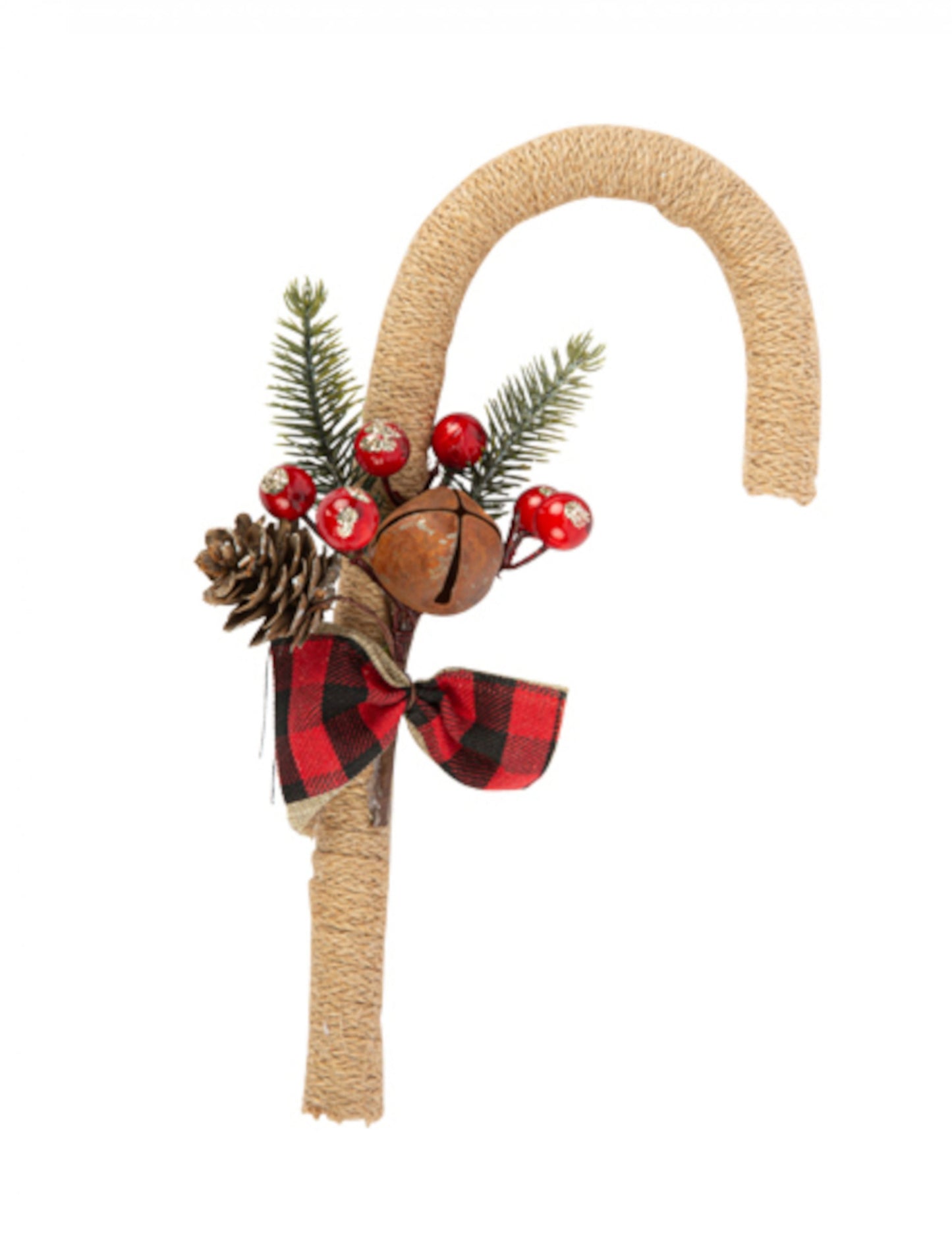 Rustikalni ukras od šećerne trske, 12 x 23 cm, izrađen od jute