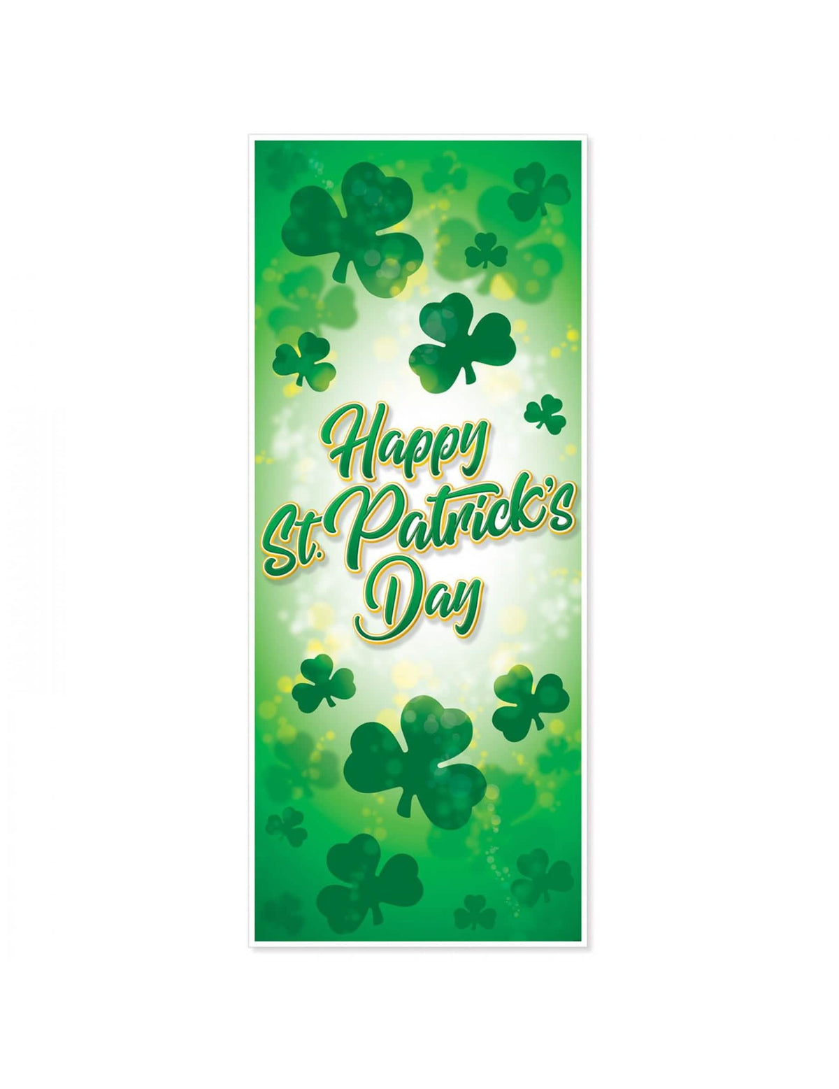 Zelena dekoracija za vrata za Happy St Patrick's Day s djetelinama