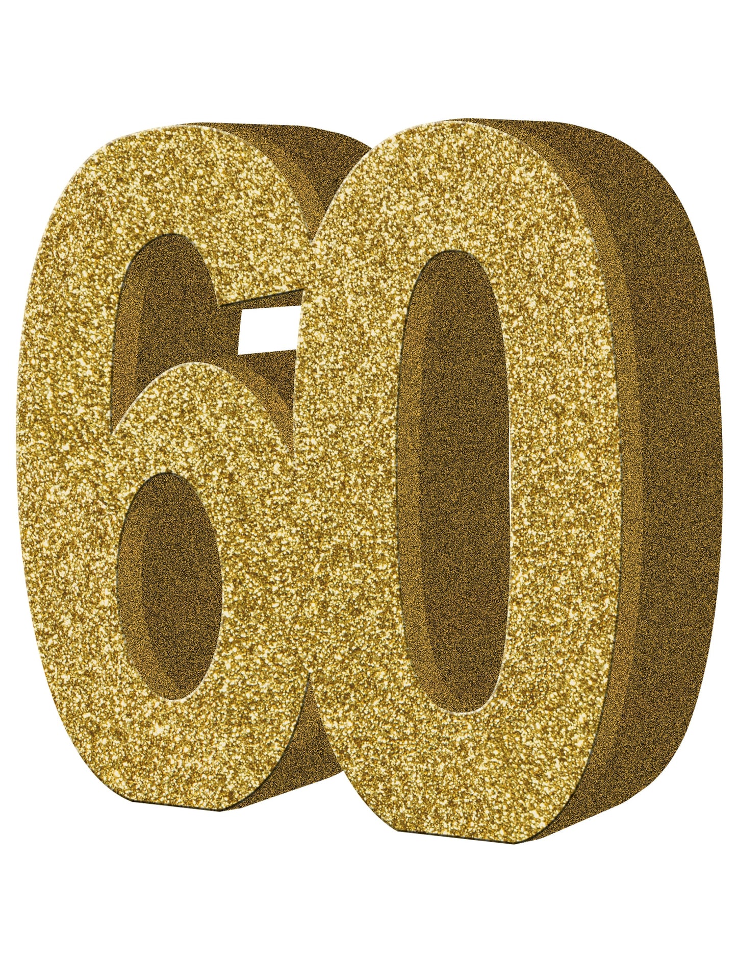 Décoration de table 60 ans pour anniversaire dorée pailletée