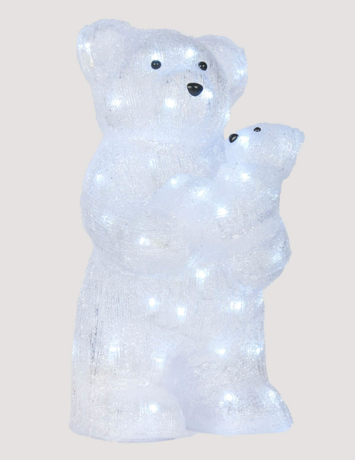 Svjetleća dekoracija polarnog medvjeda s beba bijela s 56 LED lampica