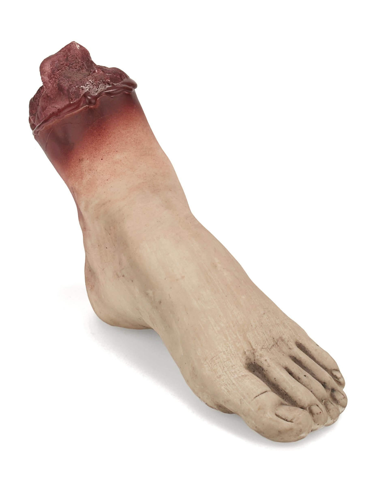 Realistična dekoracija krvavog stopala za halloween boje kože i crvena