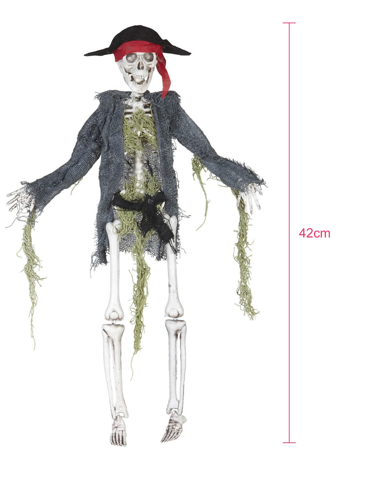 Dimenzije i visina ukrasa s halloween zombijem piratom za halloween