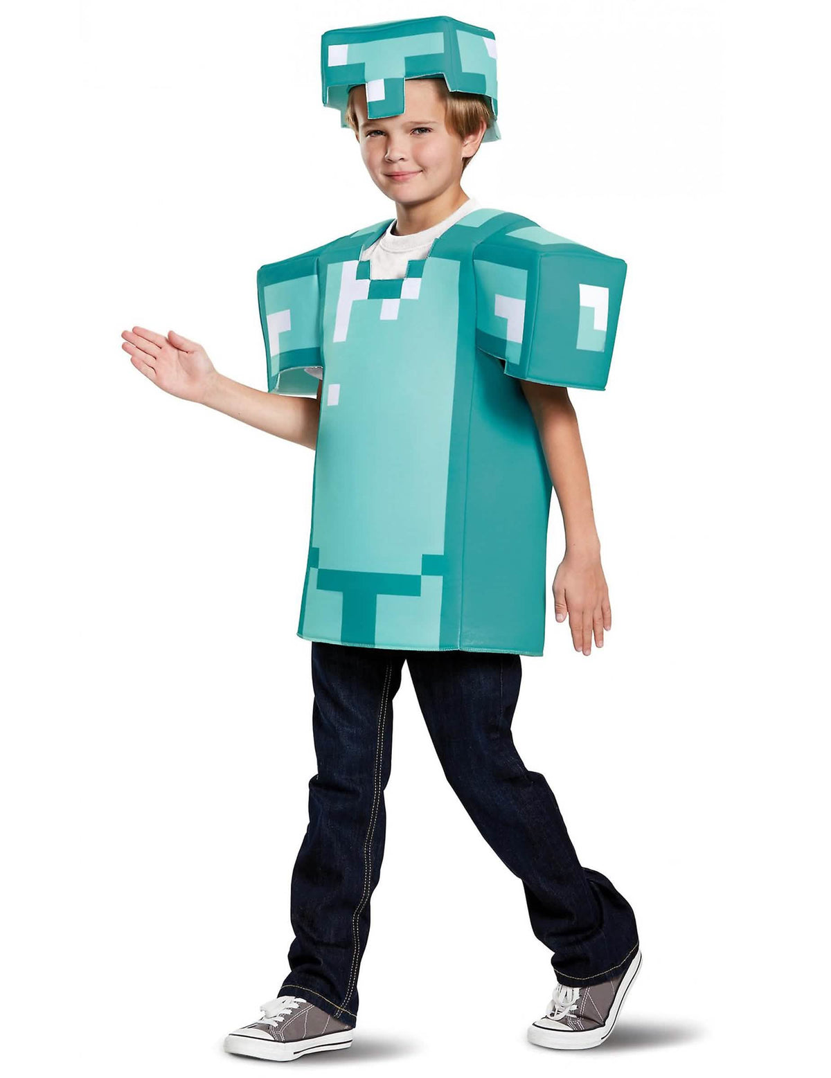 Bočni pogled na kostim oklopa Minecraft za dijete