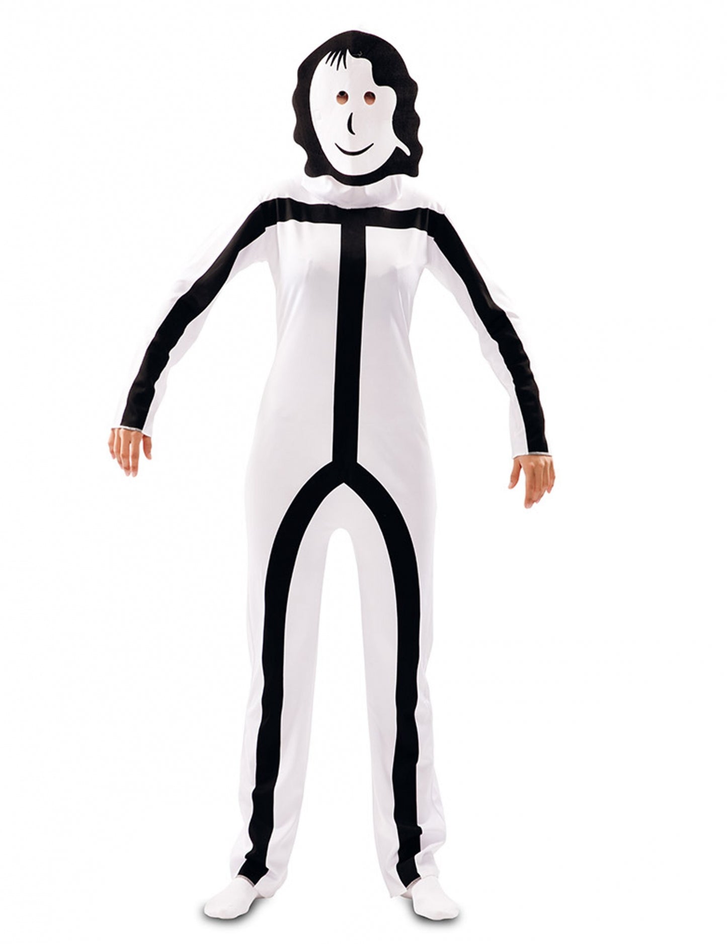 Masque de femme du déguisement Stickman pour adulte
