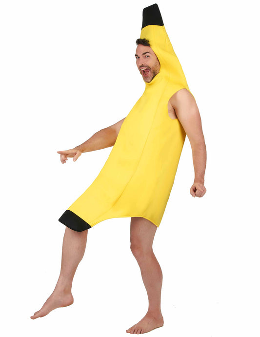 Vue de profil du déguisement banane humoristique