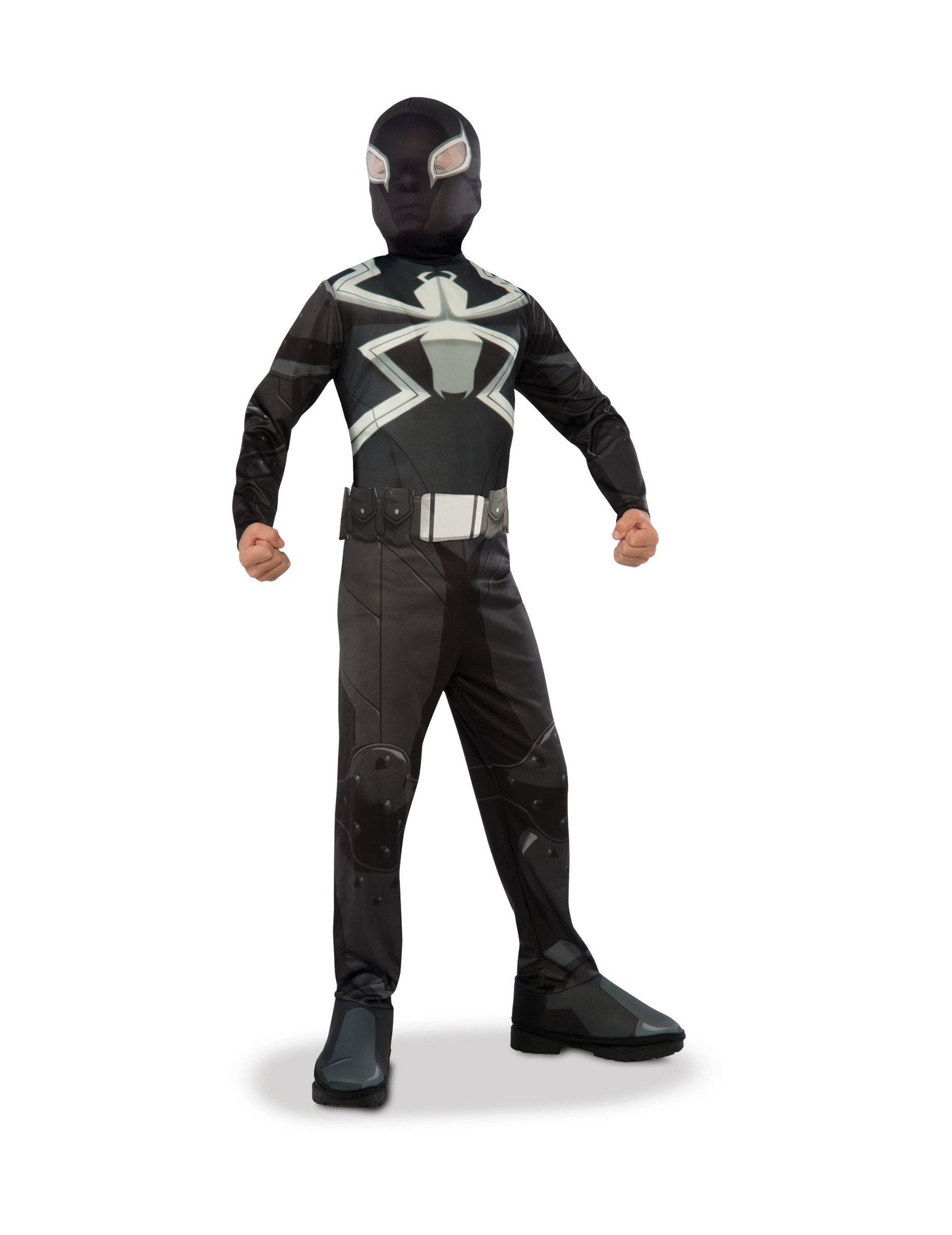 Vue de face du costume Venom du déguisement de couple Spiderman et Venom