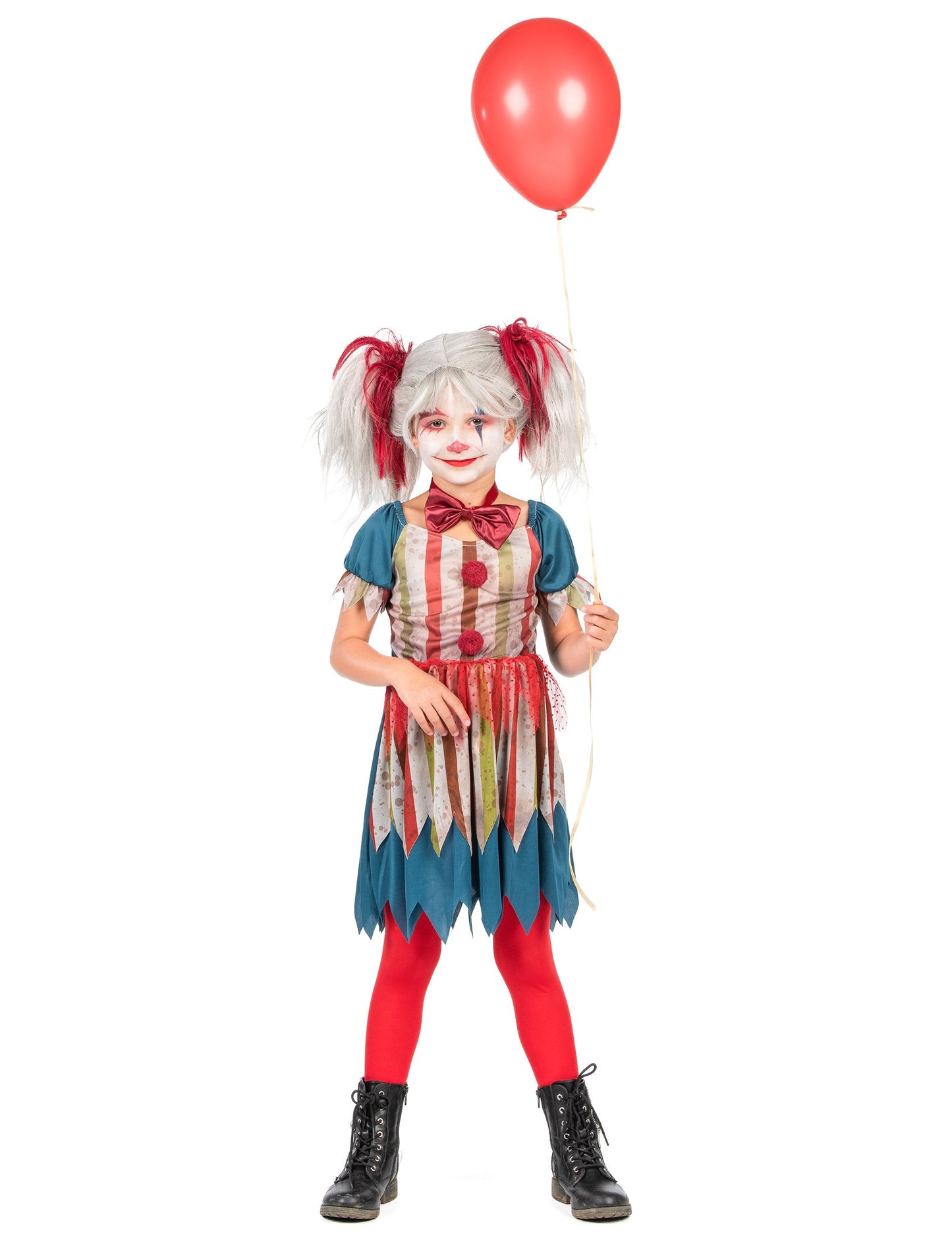 Halloween djevojčica obojena kokoš Klauna prerušava se