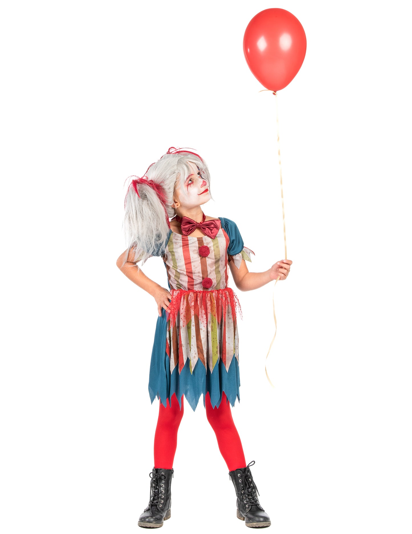 Halloween djevojčica obojena kokoš Klauna prerušava se