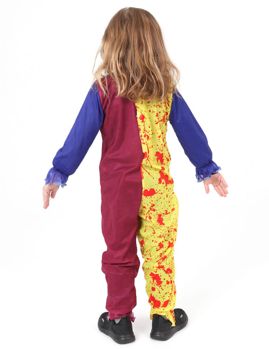 Vue de dos du déguisement de clown pour enfant