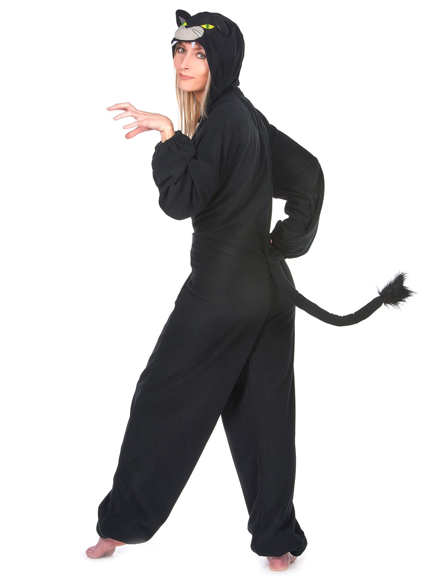 Vue de dos du déguisement combinaison panthère noire