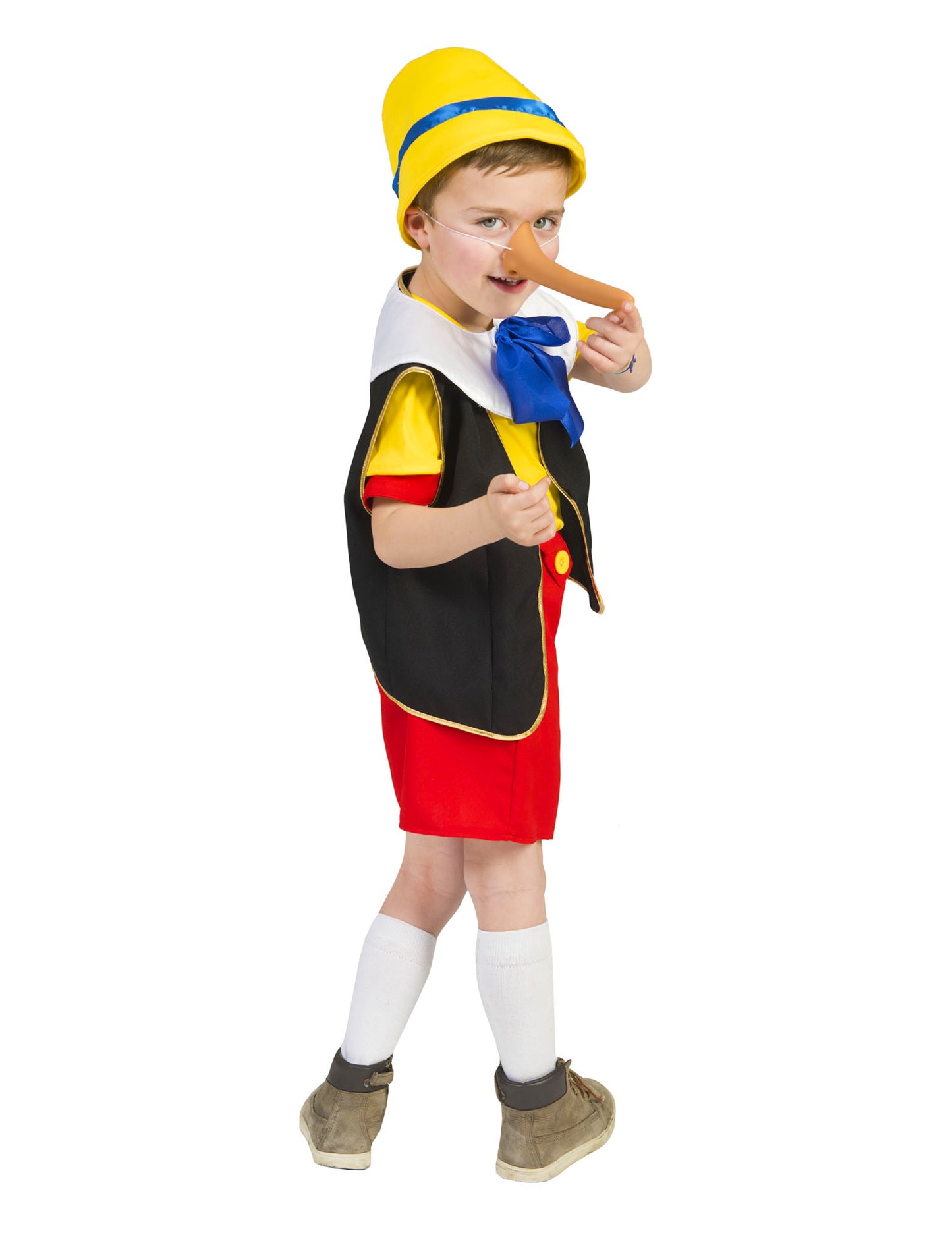 Vue de profil du déguisement de garçon menteur pour enfant