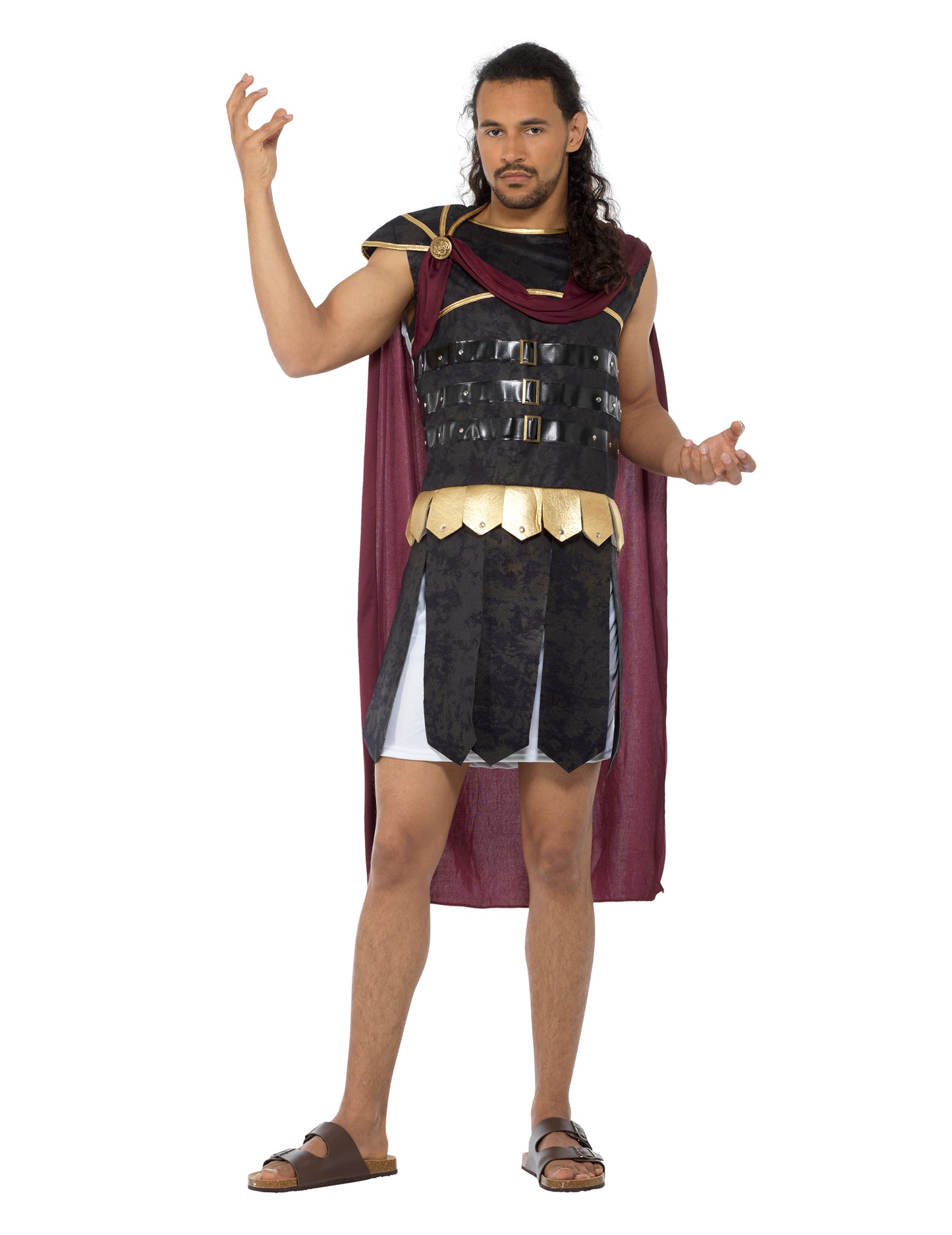 Crni i zlatni rimski i zlatni gladijator kostim