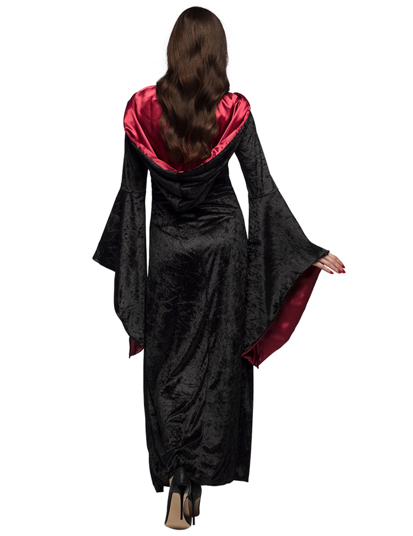 Crvena i crna ženska crvena kapuljača