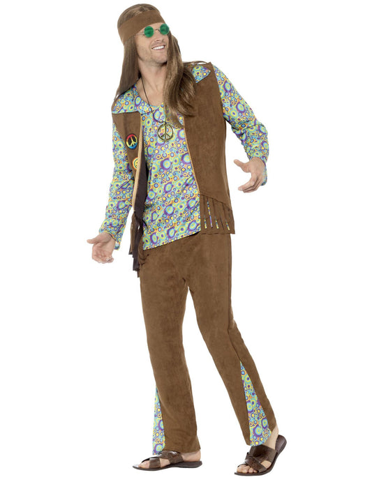 Vue d'ensemble du déguisement hippie années 60