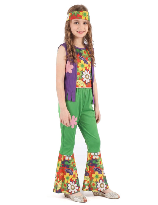HEPPER Flower Power Green Girl kostim
