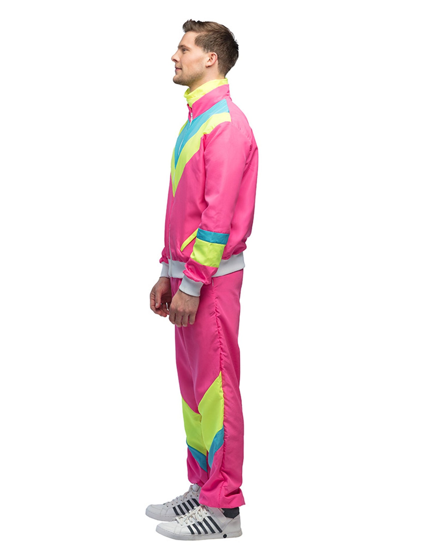 Muški neon ružičasti retro kostim za jogging