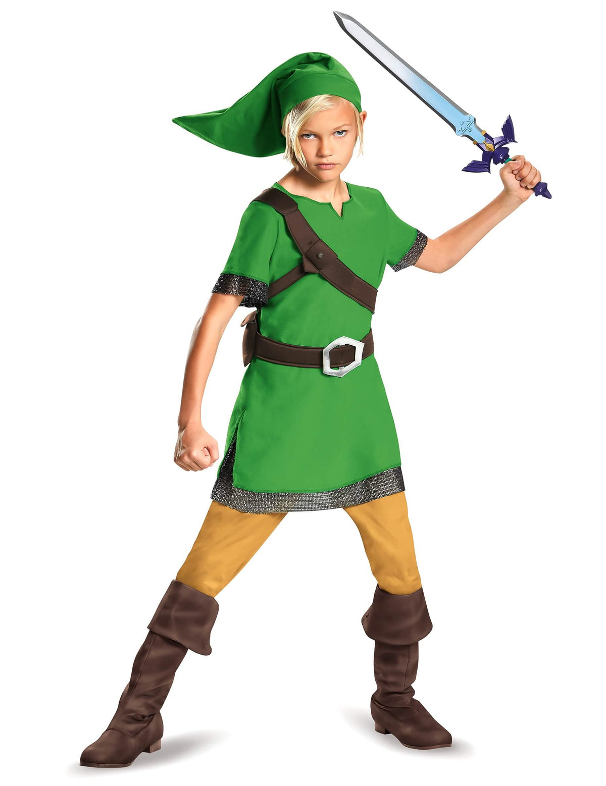 Klasični Link Zelda™ kostim za dijete zelena s kapom i pojasom