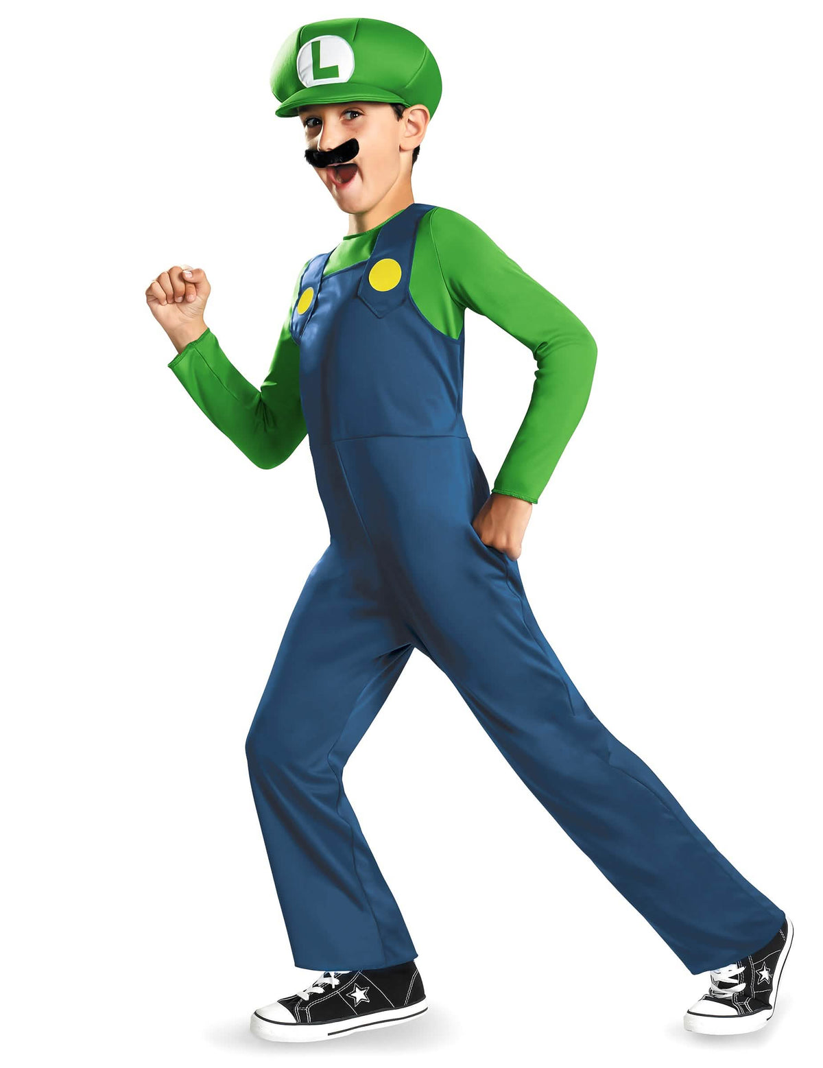 Kostim Luigi™ za dijete zelena i plava s kapom i brkovima