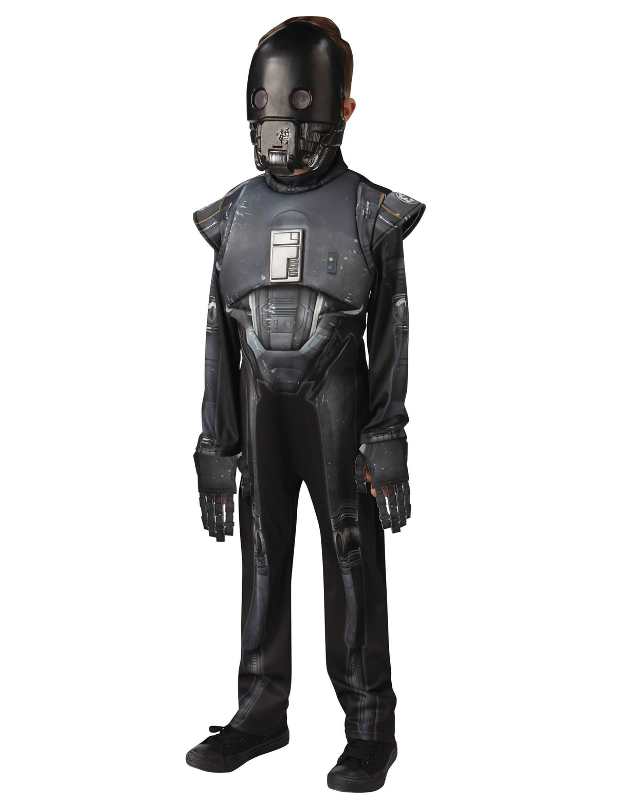 Kostim luksuz K-2SO Star Wars Rogue One za dijete crna i siva s maskom