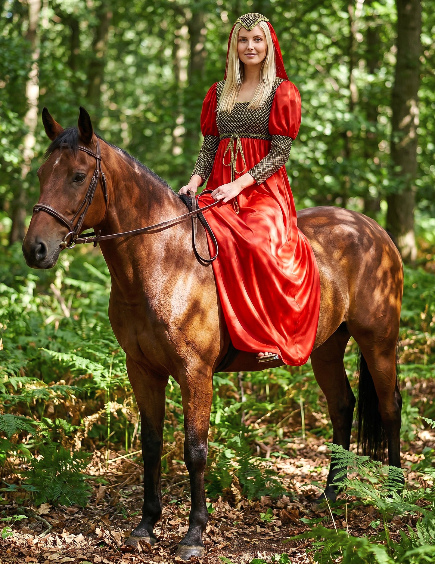Déguisement médiéval rouge femme