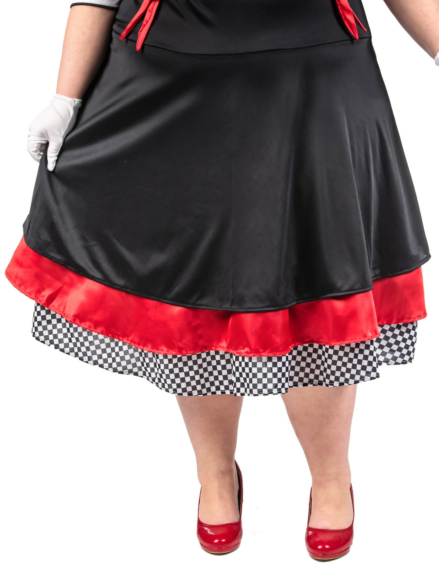 Mime haljina crna i crvena ženska haljina