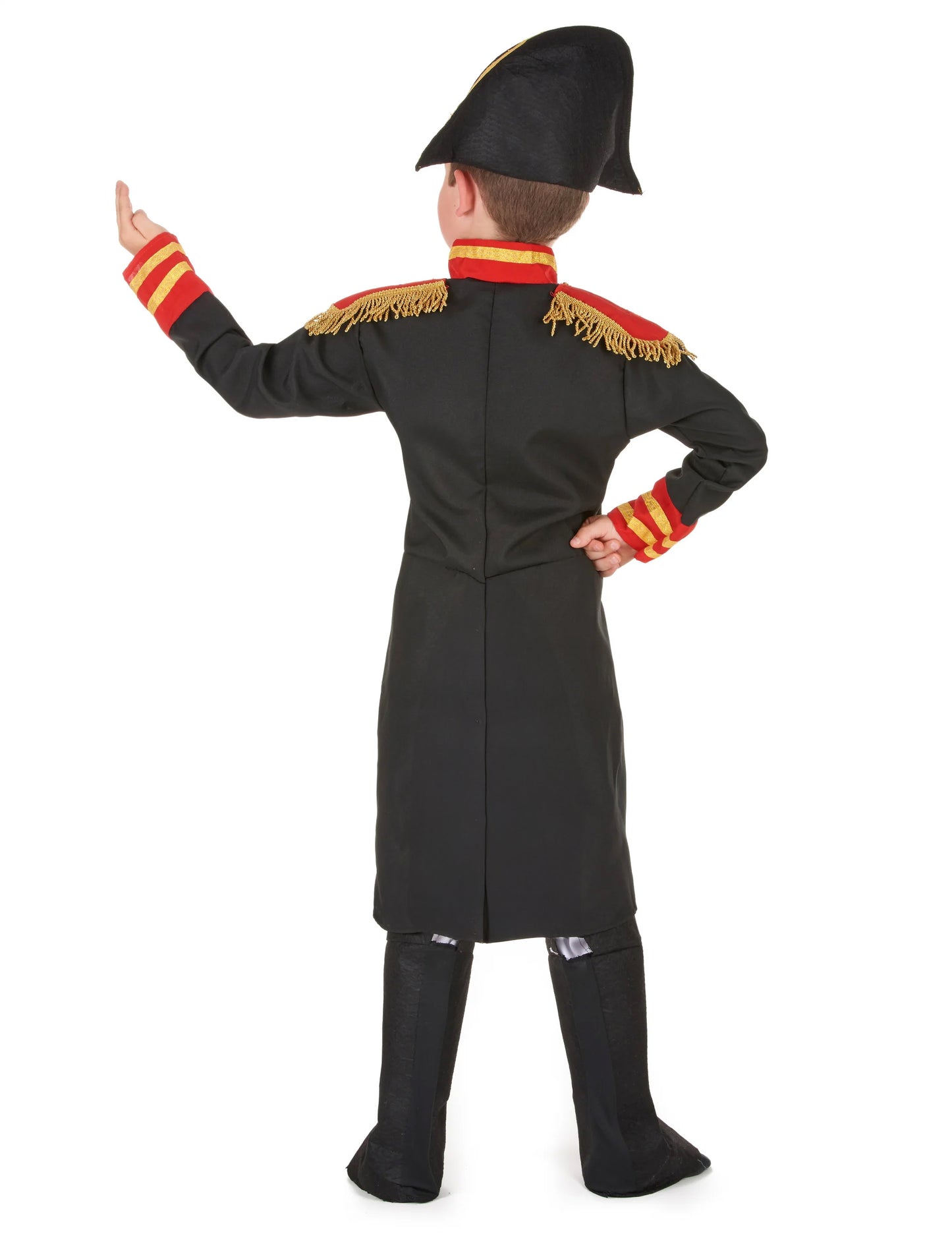 Pogled s leđa Napoleon kostima za dječake