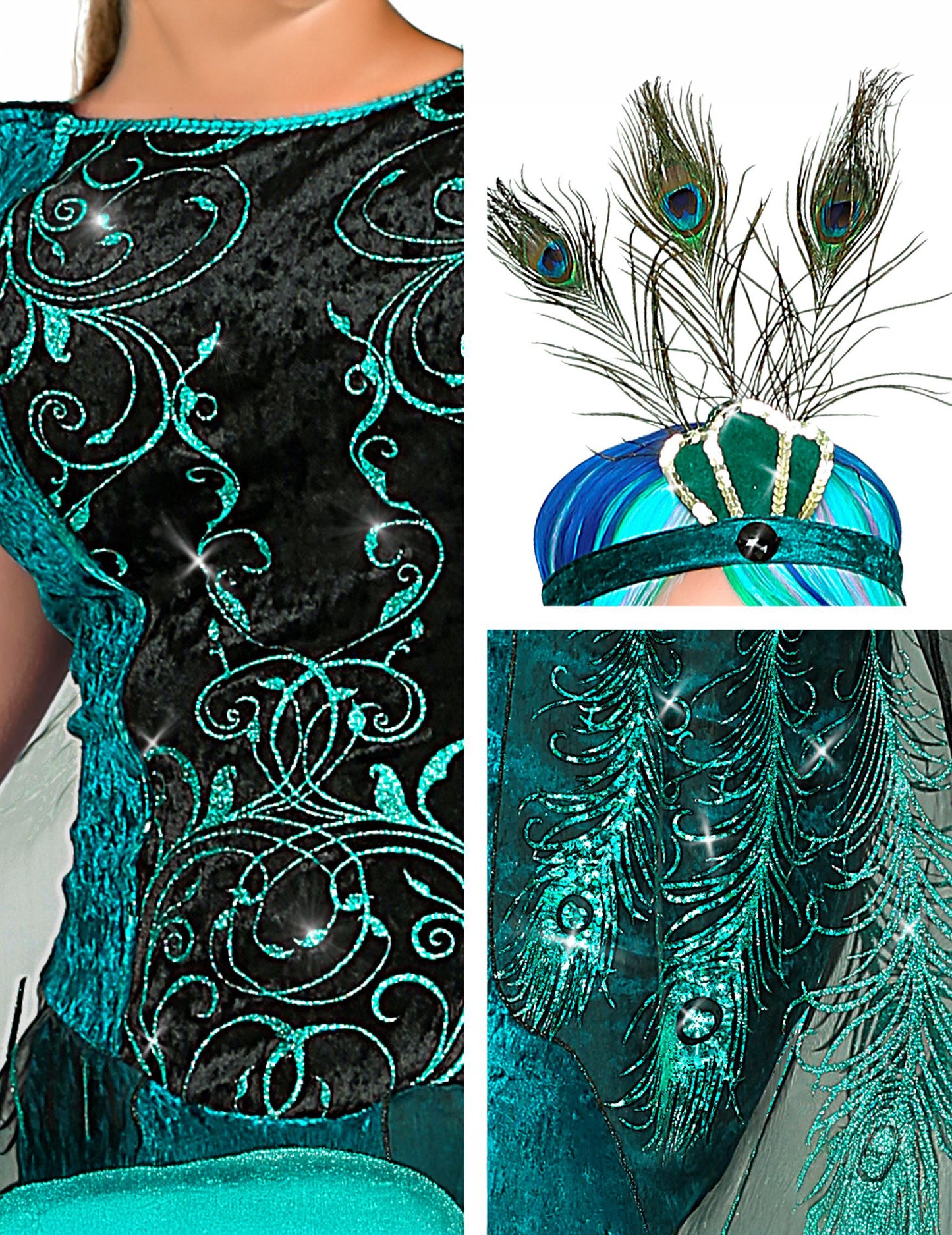 Veličanstveni ženski paunski kostim