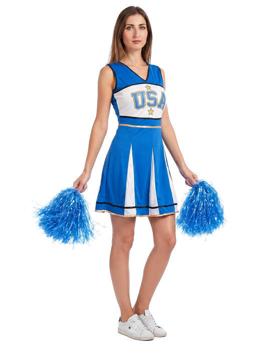 Pompom Girl USA Blue Woman kostim