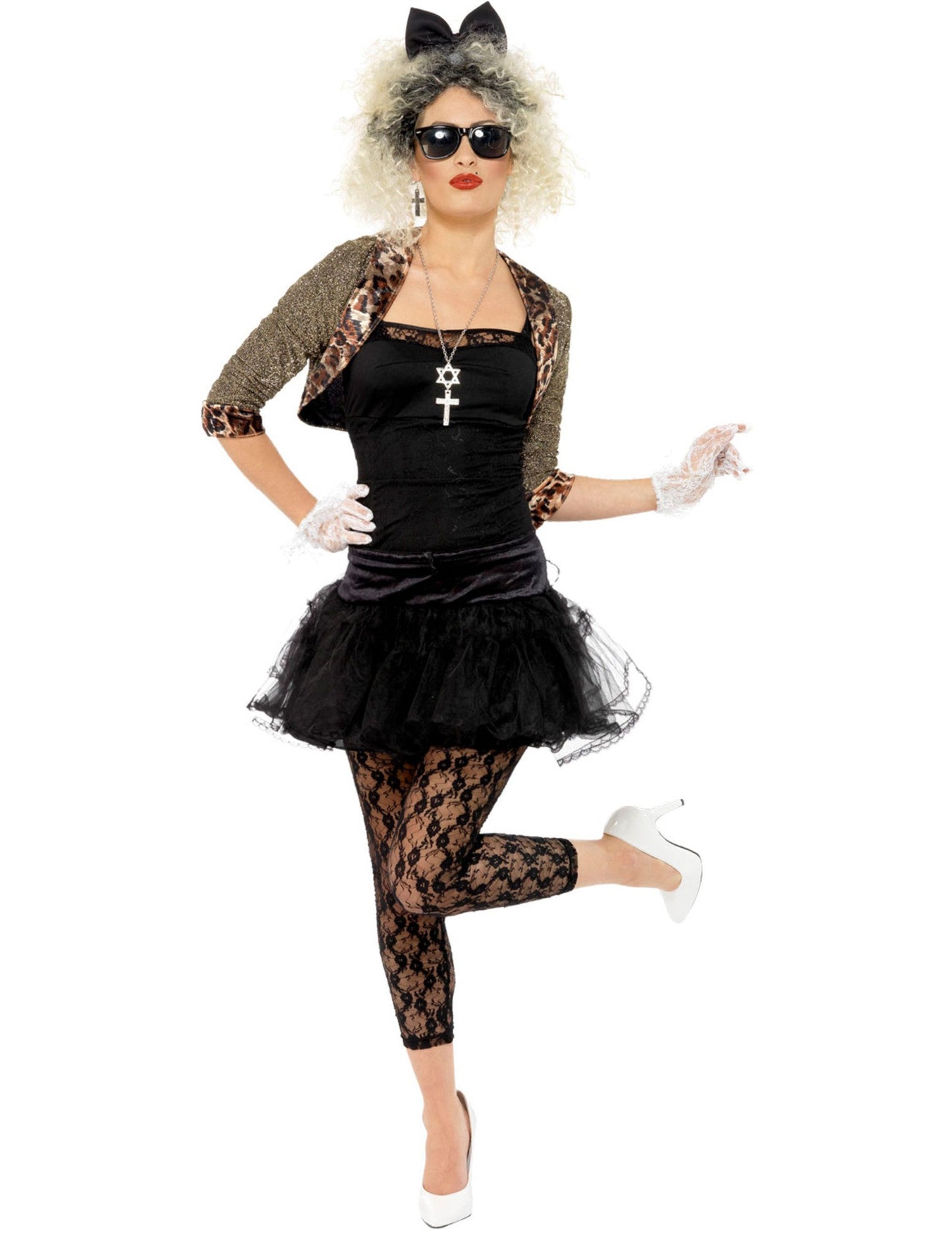 Pogled sprijeda maske pop zvijezde iz 80-ih