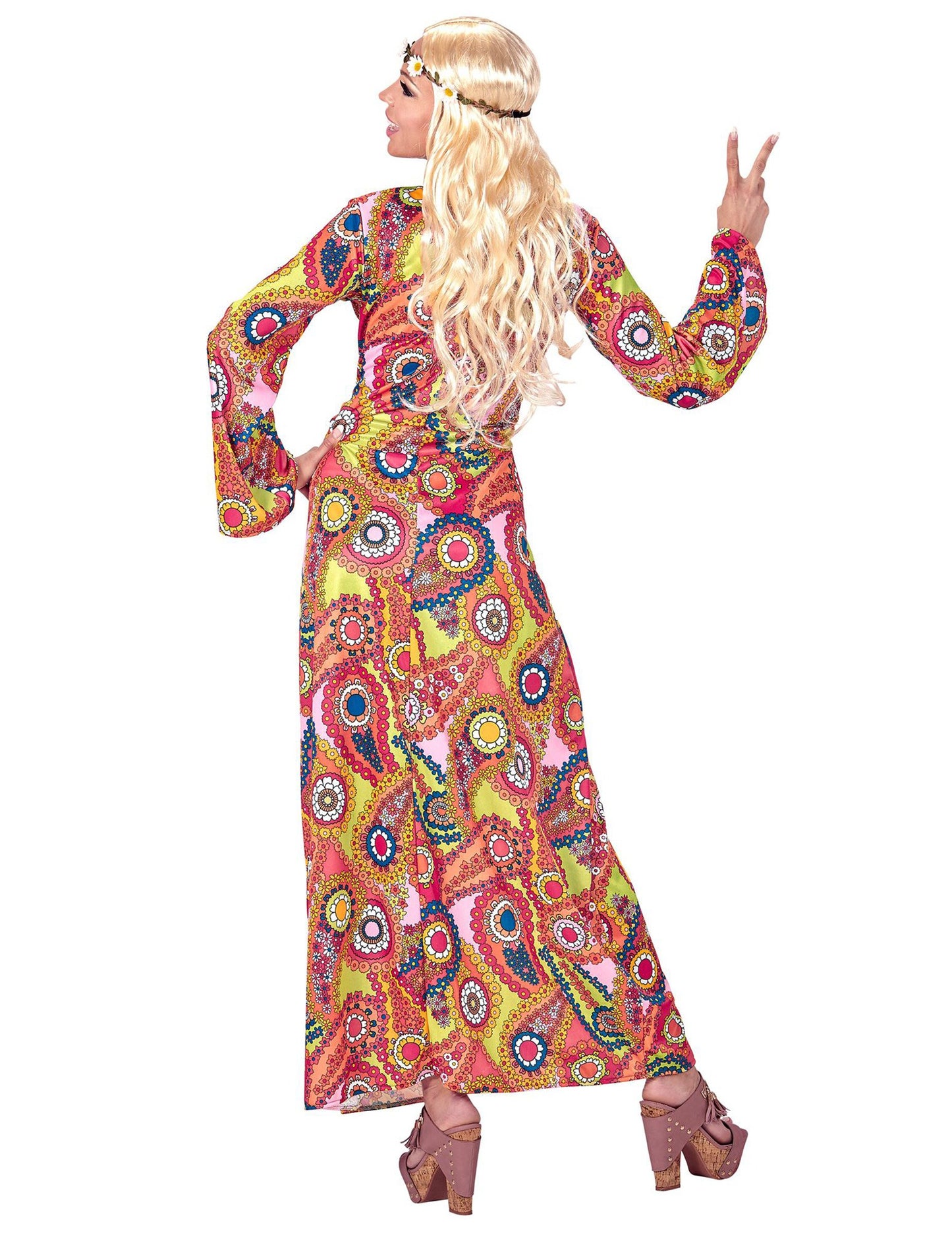 Hippie Multicolor Hippie haljina kostim žena