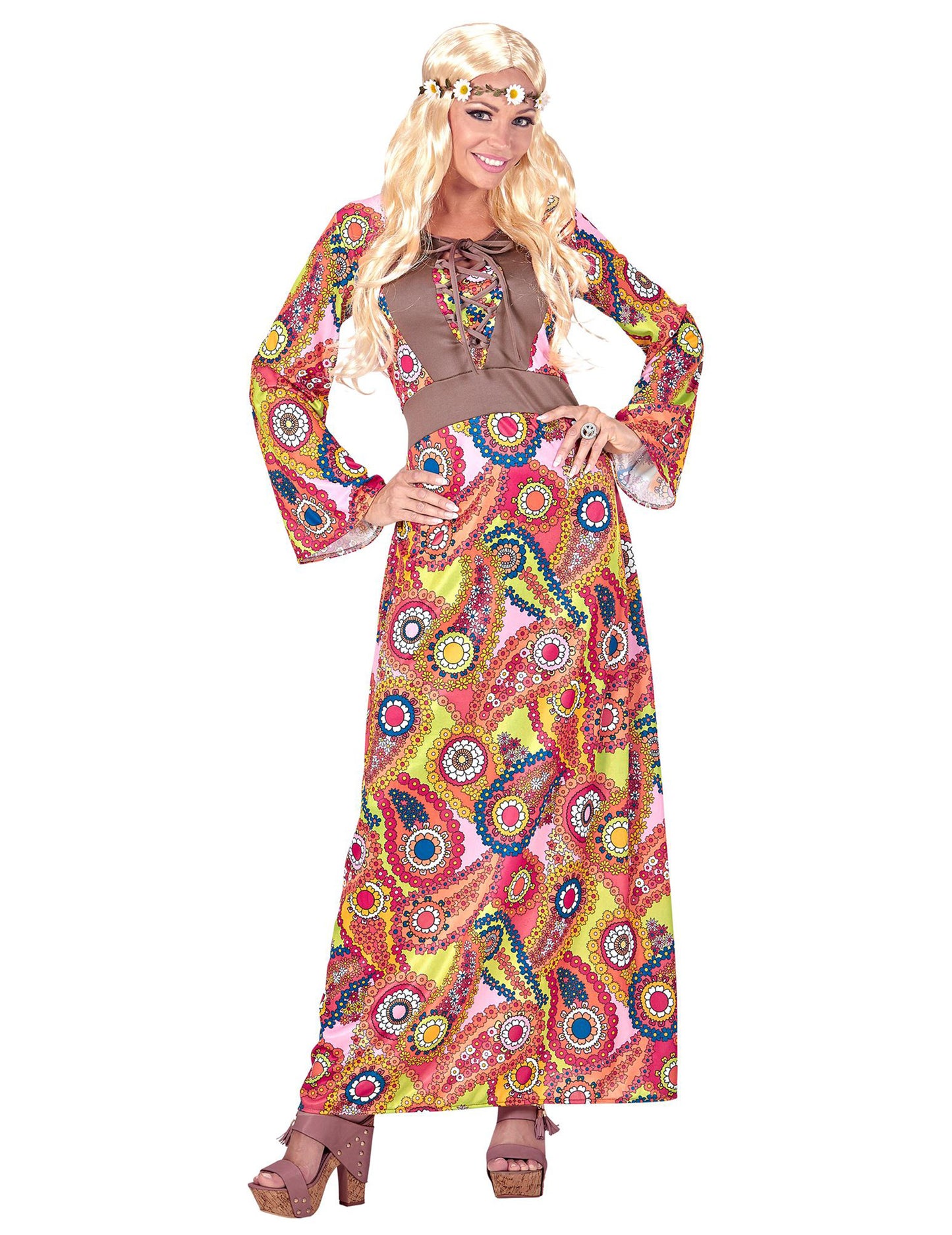 Hippie Multicolor Hippie haljina kostim žena